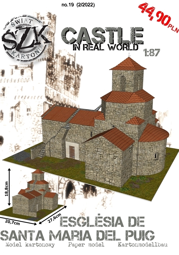 Papírový model kostela Santa Maria del Puig