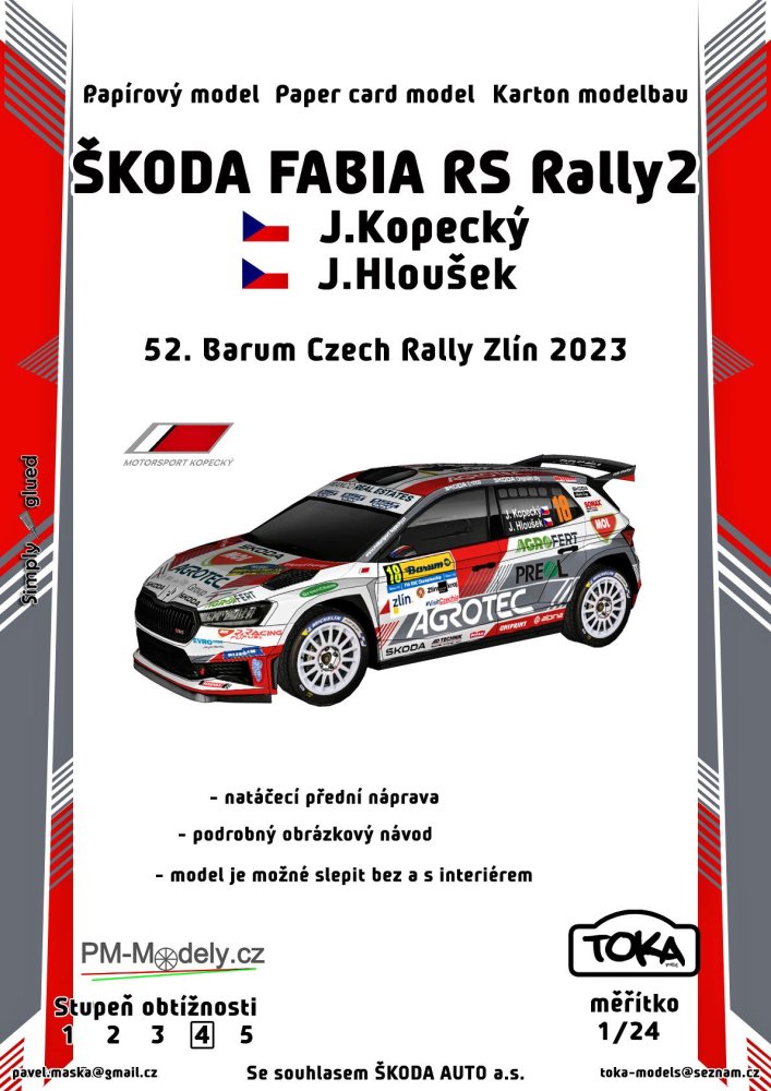 Závodní speciál Škoda Fabia RS Rally2 - J. Kopecký