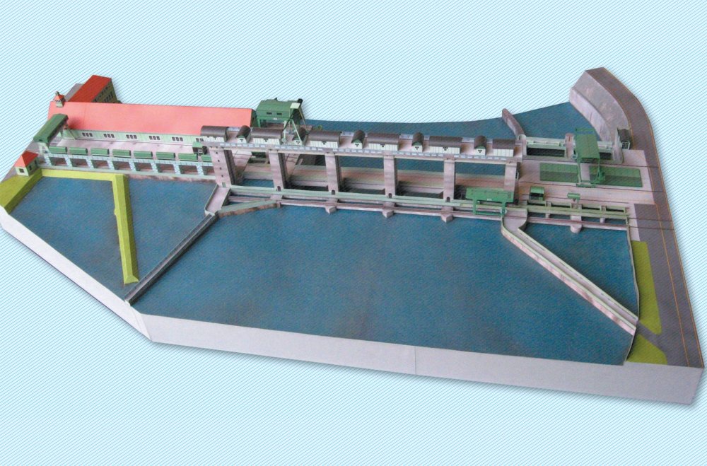 Papírový model hydroelektrárny FALA