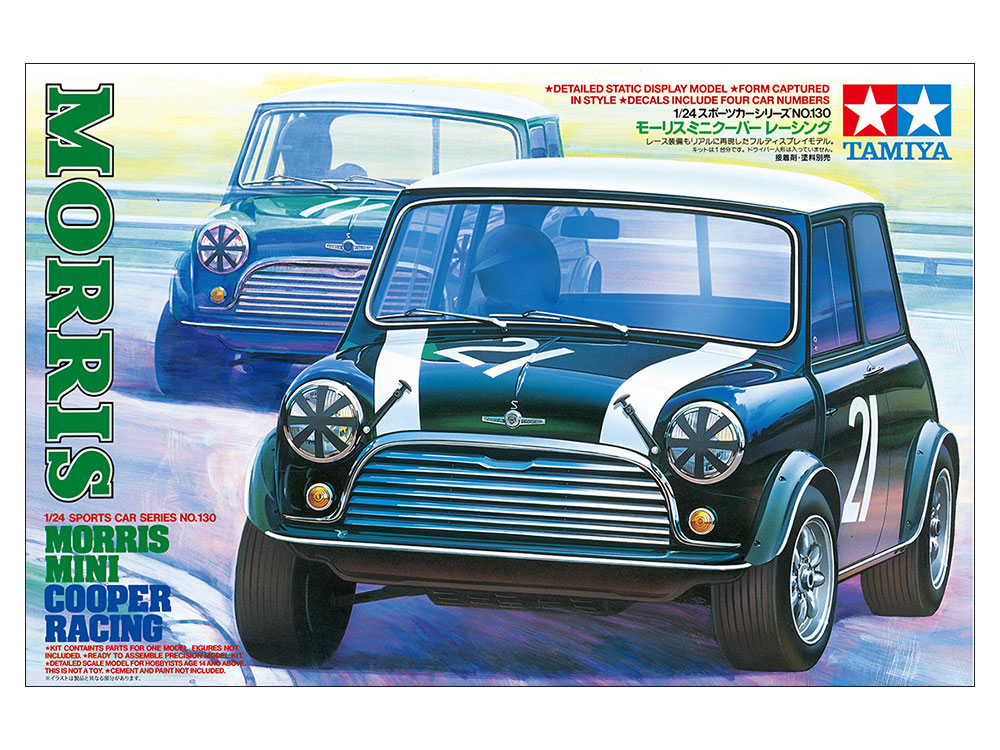 Plastikový model závodního vozu Morris Mini Cooper Racing