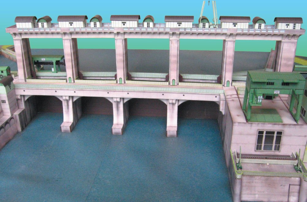 Papírový model hydroelektrárny FALA
