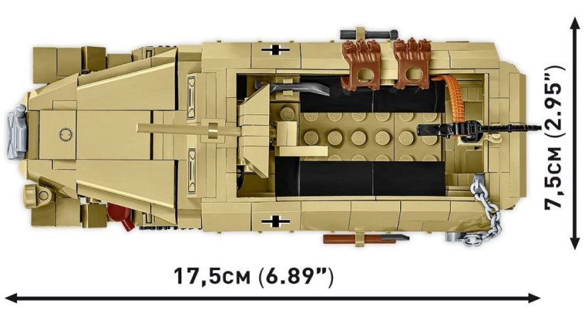 Sd.Kfz. 251/10 WW II - Plastová stavebnica COBI