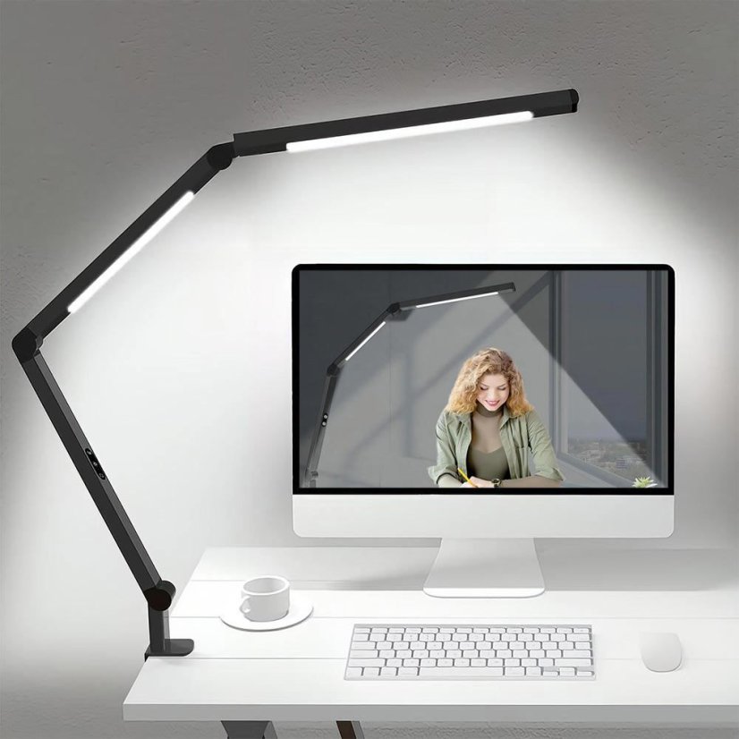 LED stolní pracovní lampa, stmívatelná, 12 W, 3000 - 6500 K
