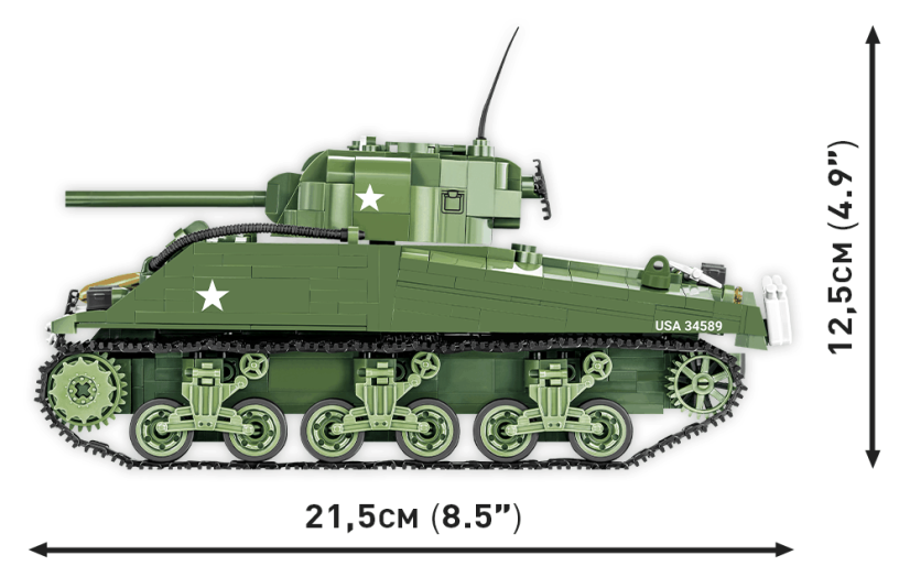 M4A3 Sherman WWII - Plastová stavebnica COBI