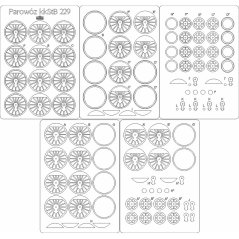 Steam locomotive kkStB 229 - Laser accessories - wheel parts
