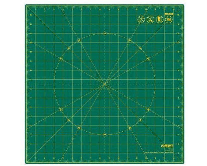 Otočná řezací podložka - zelená, 30x30cm