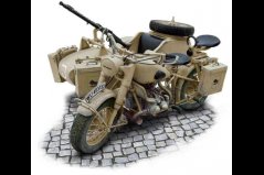 German Military Motorcycle with Sidecar