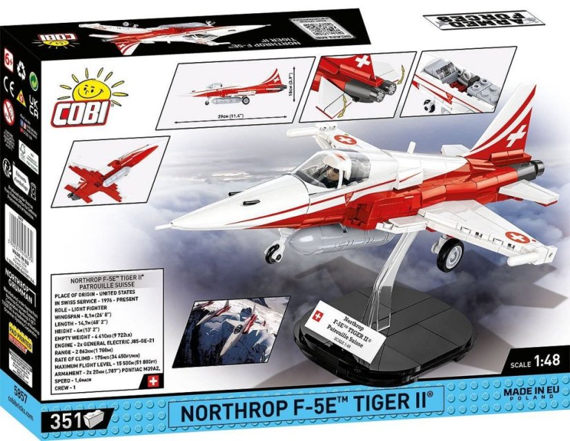 Northrop F-5E Tiger II - Plastová stavebnice COBI