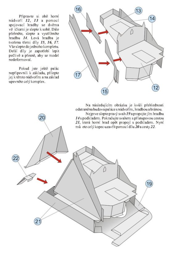 A simple cutout castle Karlstejn - Paper model