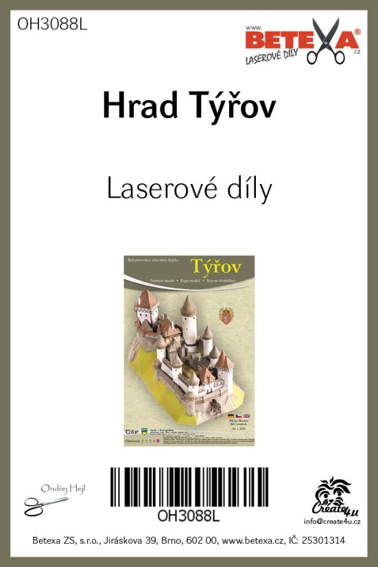 Hrad Týřov - Laserové doplnky - detaily, zábradlie