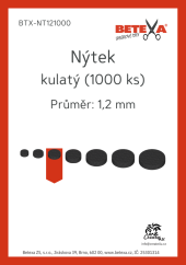 Nýtek kulatý, 1,2mm, 1000ks