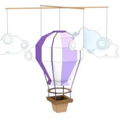 Horkovzdušný balón MINI - fialový