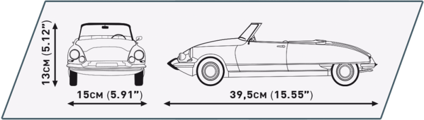Citroën DS 19 Cabrio 1962, 1:12 - Plastová stavebnice COBI