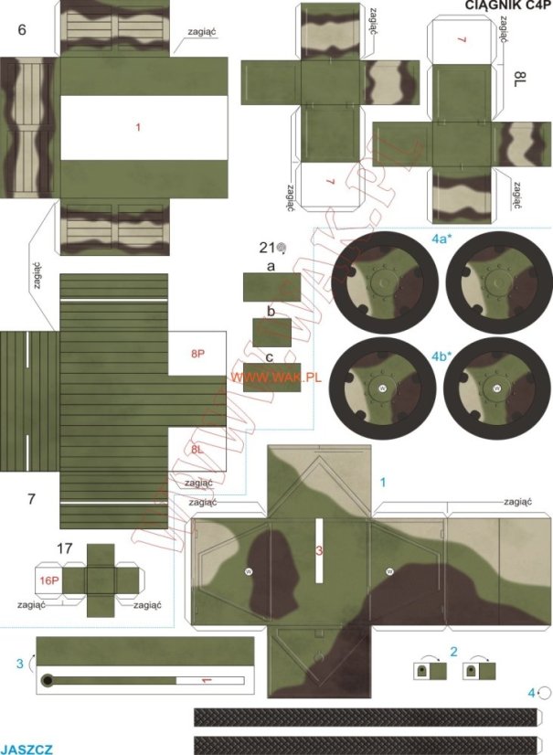 Dělostřelecký tahač C4P s polním dělem 75 mm