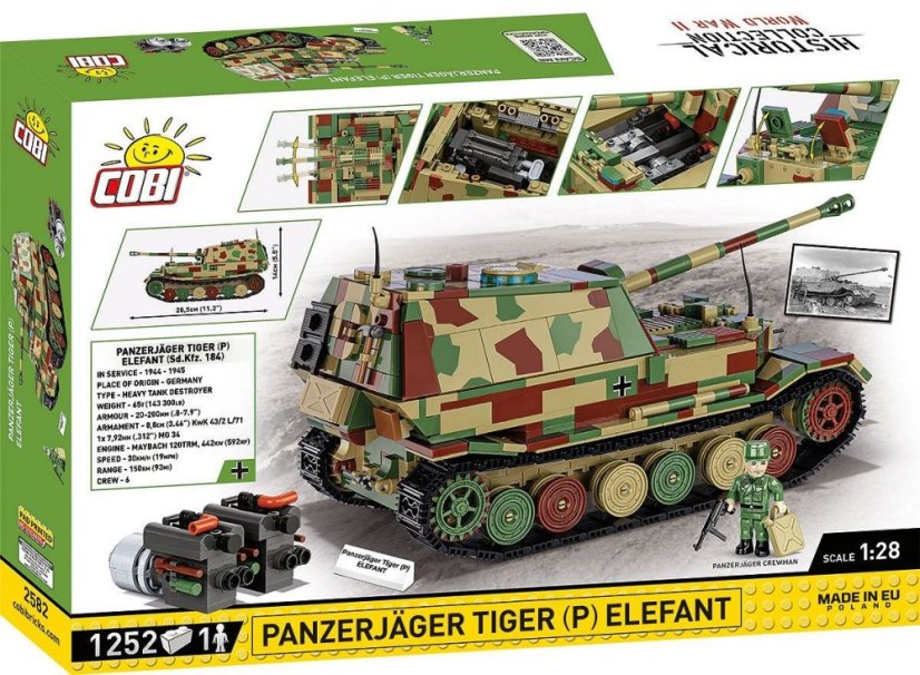 Panzerjäger Tiger (P) Sd.Kfz.184 Elephant WW II - Plastová stavebnice COBI