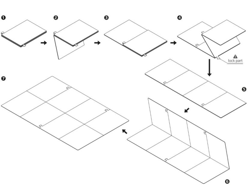 Řezací podložka - šedá A0, 1200 x 900, 2 mm - skládací