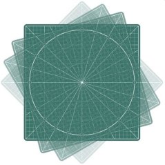 Otočná rezacia podložka - zelená, 30x30cm