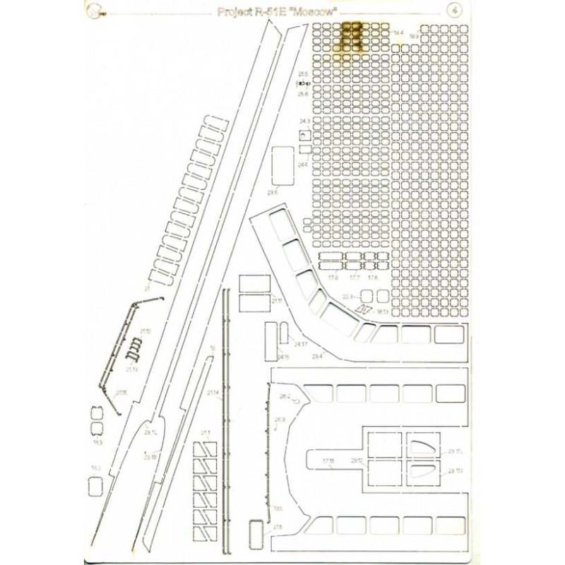 Říční člun Moskva - Laserové doplňky - kostra
