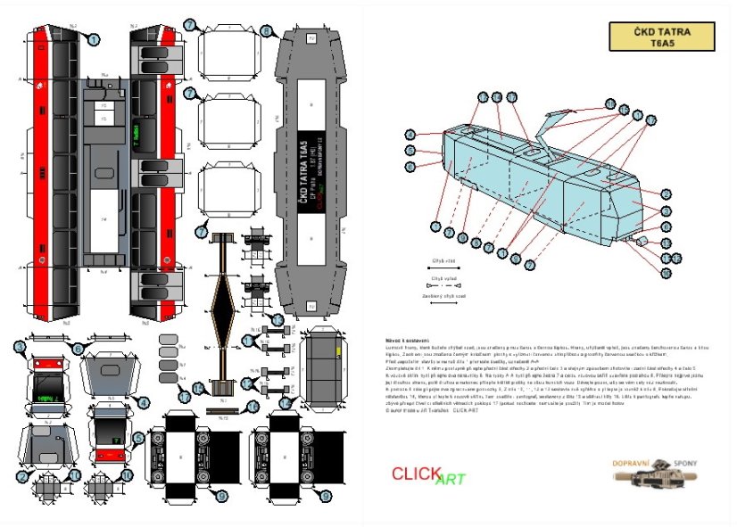 Tramvaj ČKD Tatra T6A5 - Praha