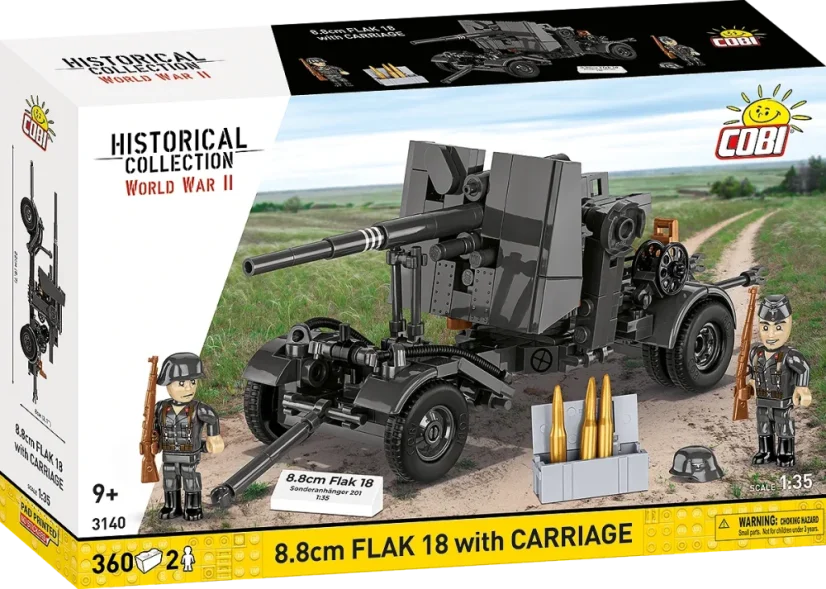 8,8 cm Flak 18 s lafetou WWII - Plastová stavebnica COBI