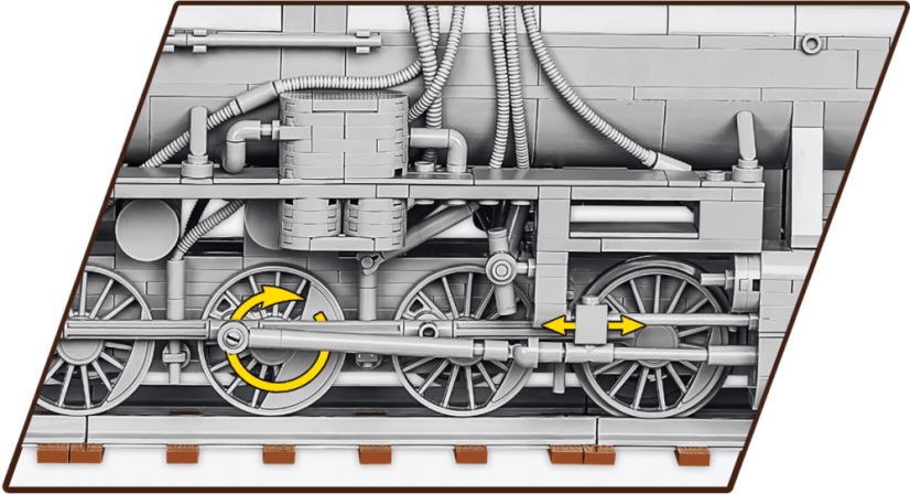 Kriegslokomotive Baureihe 52 s tendrem - Plastová stavebnice COBI