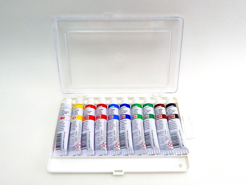 Temperové barvy, 10 barev, 16 ml