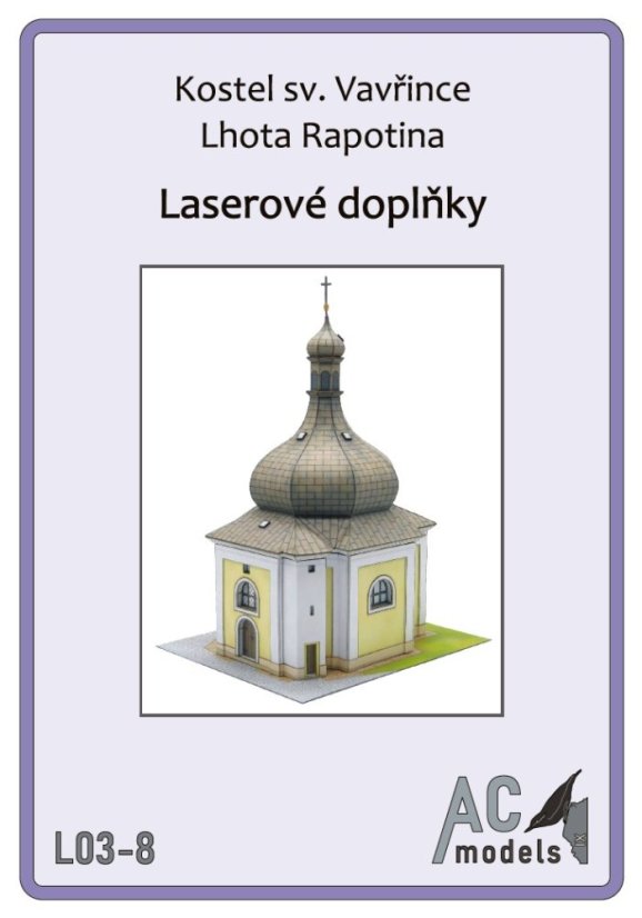 Kostel sv. Vavřince Lhota Rapotina - Laserové doplňky - kostra, detaily