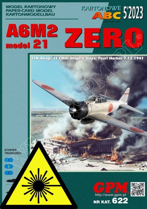 A6M2 ZERO mod.21 Pearl Harbor 1941 - Laser accessories - skeleton
