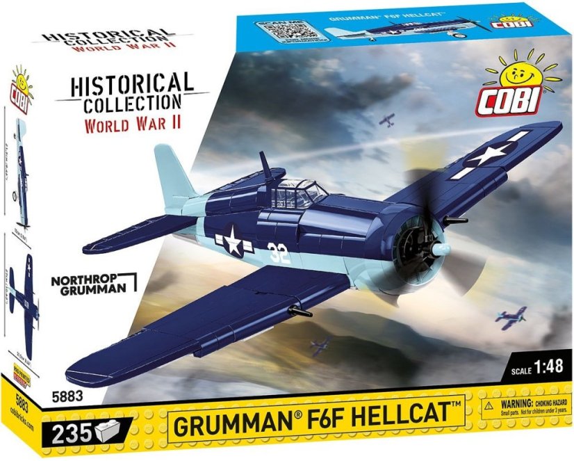 Grumman F6F Hellcat WWII - Plastová stavebnice COBI