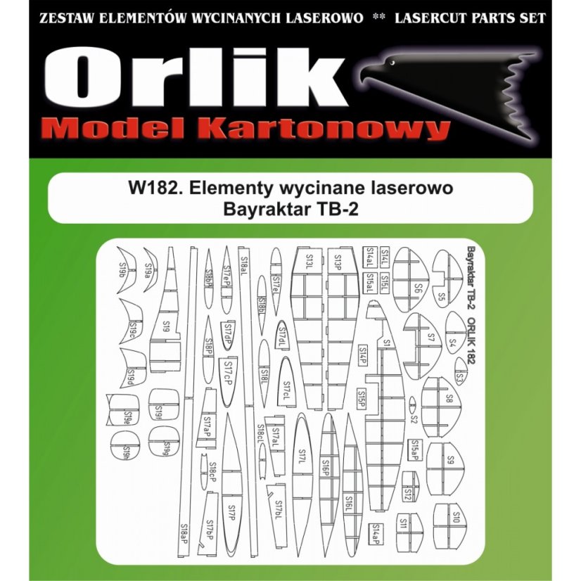 Bayraktar TB-2 - Laserové doplňky - kostra