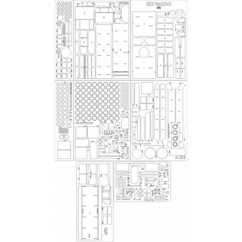 9K330 TOR-M2/SA-15 - Laserové doplňky - kostra, detaily, diely kolies