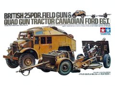 Britský 25liberní kanón a tahač Quad