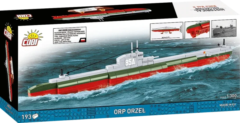 Poľská ponorka ORP Orzel WWII - Plastová stavebnica COBI