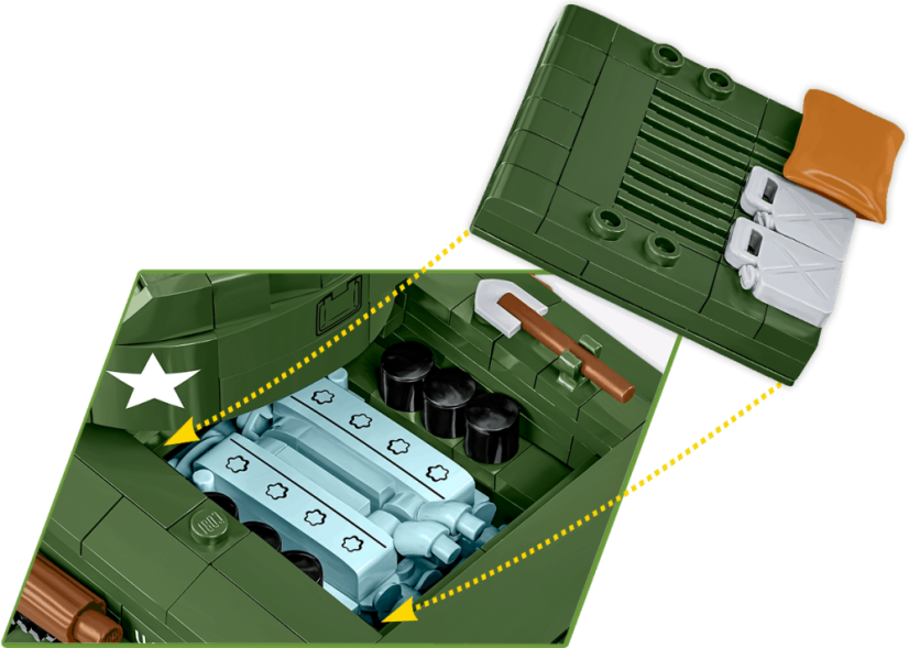 Sherman M4A2E8(76)W - Plastová stavebnica COBI