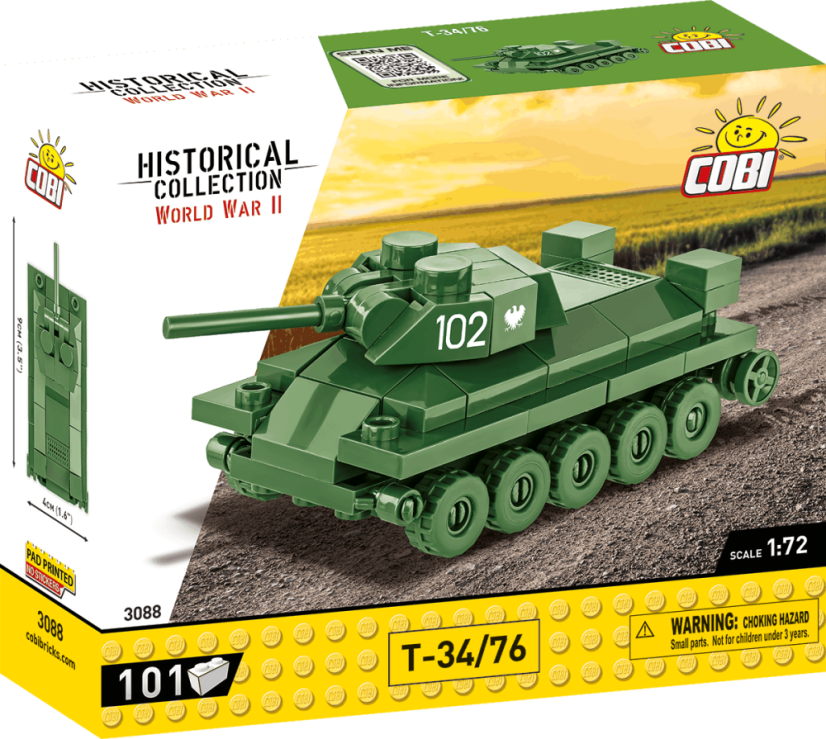 Mini Tanky - T34/76 WW II - Plastová stavebnice COBI