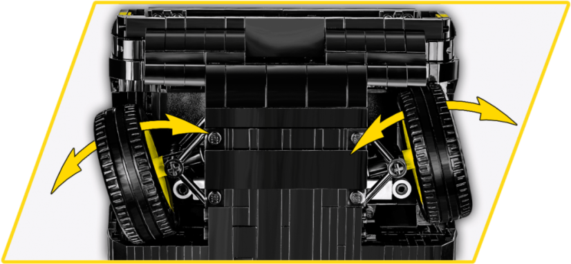 Opel Rekord C - Černá vdova, 1:12 - Plastová stavebnice COBI