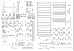Railway cannon 194 mm - Laser accessories - skeleton, wheel parts