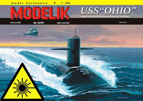 Ponorka USS Ohio - Laserové doplňky - kostra