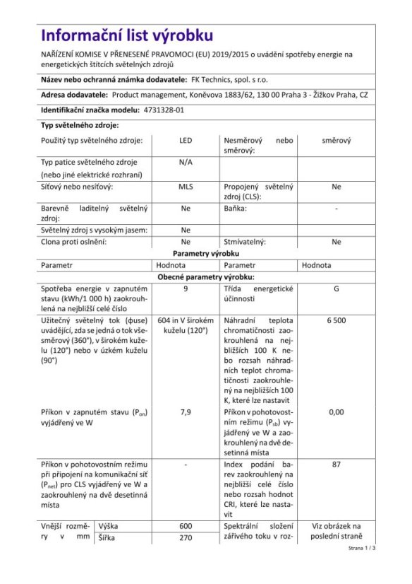 Stolní lupa s osvětlením LED, 3D, 1,75X