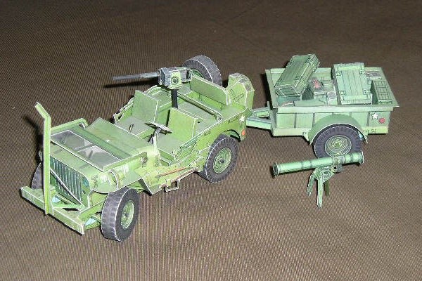 Jeep Willys MB s přívěsem