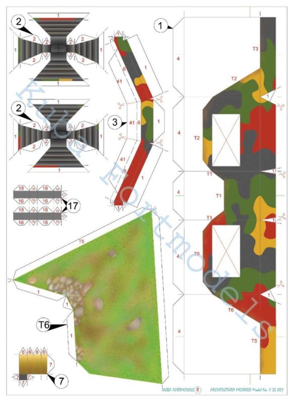 Československé lehké opevnění vzor 36 typ B - 1:35