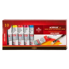 Acrylic paints set of 10 colors, 40ml
