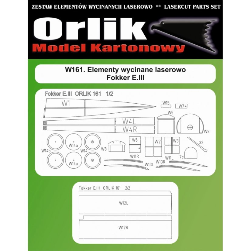 Fokker E.III - Laserové doplňky - kostra