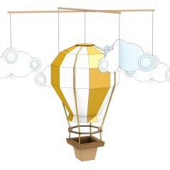 Horkovzdušný balón MINI - zlatý