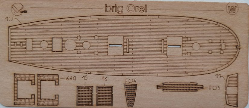 Plachetnice Orel - Laserové doplňky - dřevěná paluba