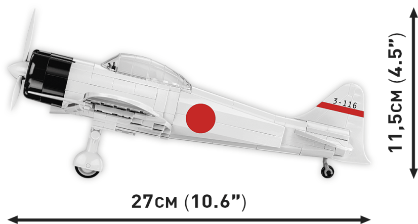 Mitsubishi A6M2 ZERO-SEN WWII - Plastová stavebnice COBI