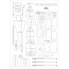 Helicopter PZL SW-4 Puszczyk - Laser accessories - skeleton, details