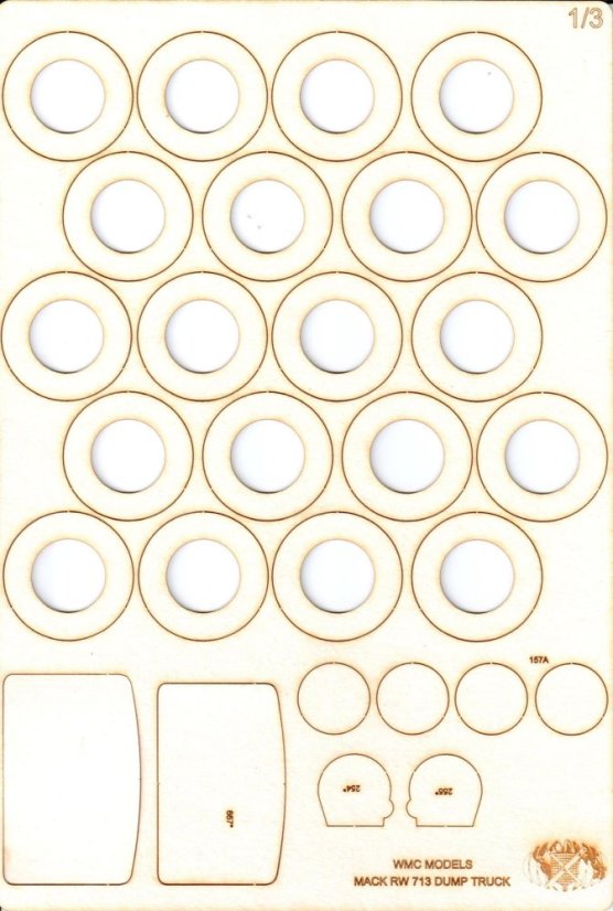 Mack RW 719 sklápěč - Laserové doplňky - dezény, díly kol