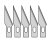 Replacement blades 6 mm, 5 pcs