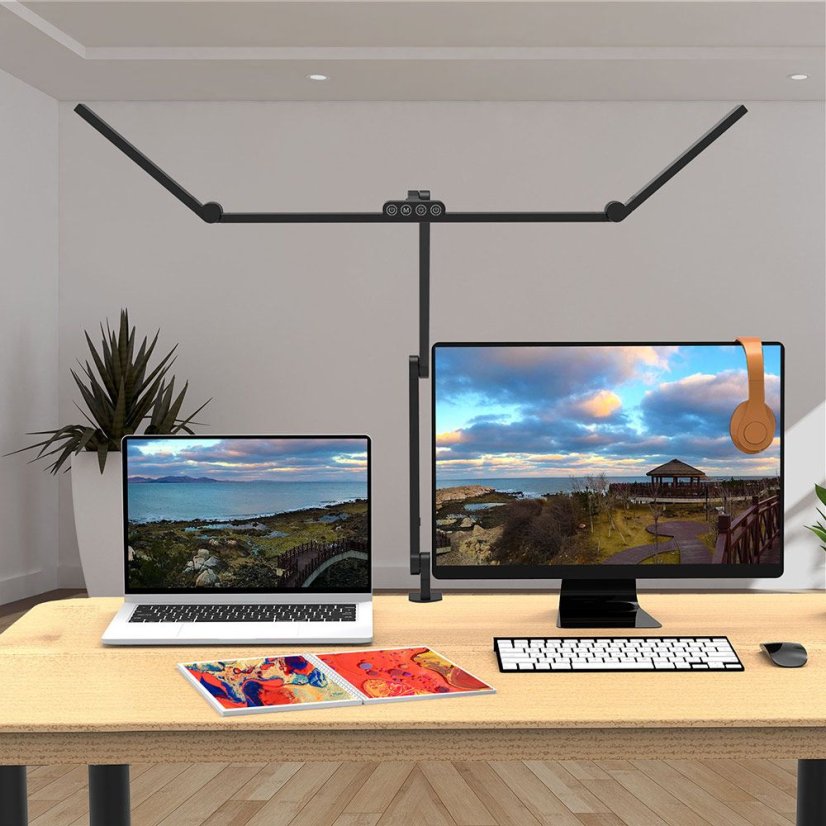 LED stolná pracovná lampa, 36 W, 3000 - 6500 K, stmievateľná